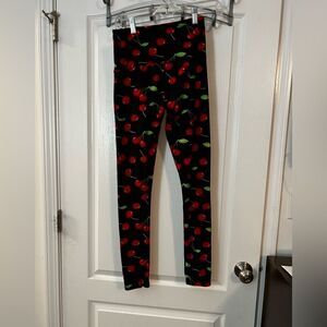 Leggings Depot Women's leggings-Cherries like new EUC one size